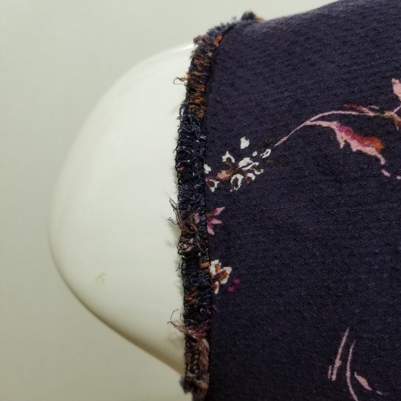 Full Tilt top XS floral print sleeveless tie neck cutout hi low shirttail hem - Picture 13 of 16